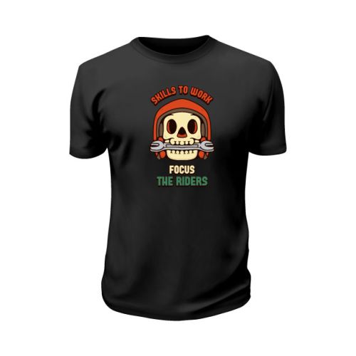 Muška crna majica - Kostur majstor 