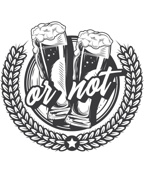 Muška crna majica - Two beer