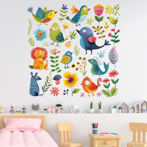 Nalepnica za dečiju sobu - set šumskih motiva 
