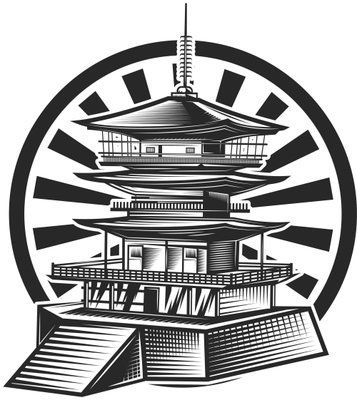 Muška crna majica -  Japan