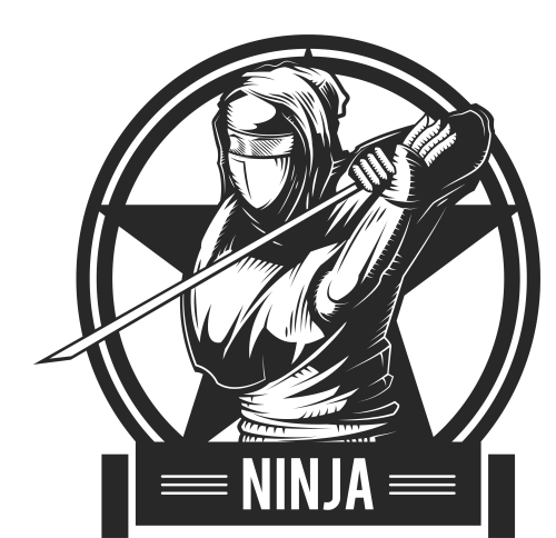 Muška crna majica - Nindža 2