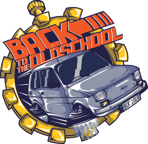 Muška crna majica  - Retro