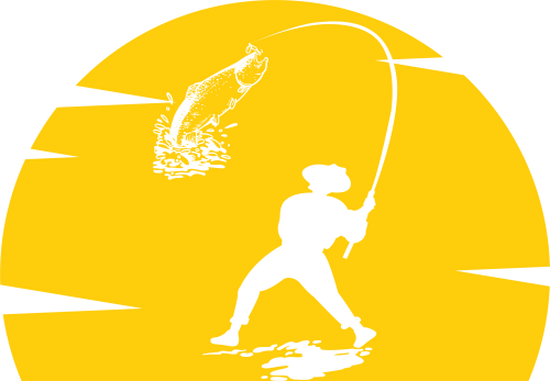 Muška crna majica - Pecanje