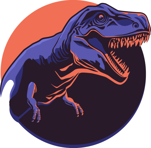 Muška crna majica -  Dinosaurus Trex