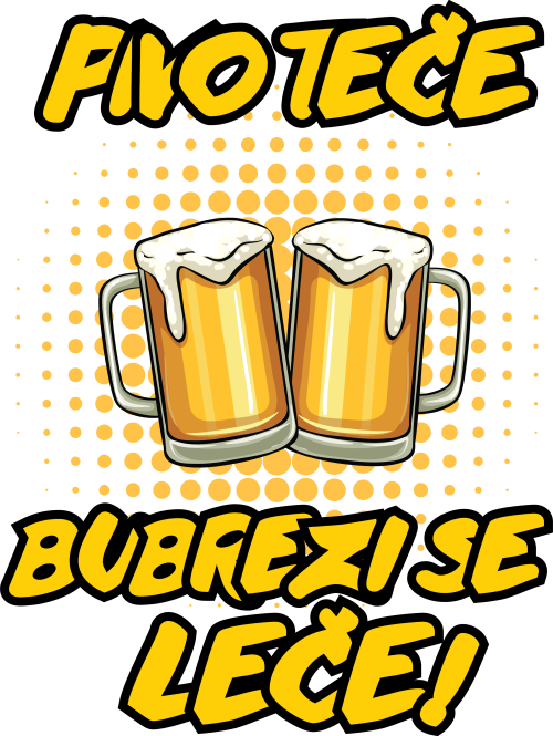 Muška bela majica - Pivo