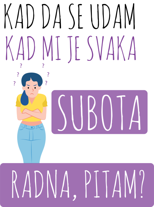 Ženska bela majica - Kad da se udam?