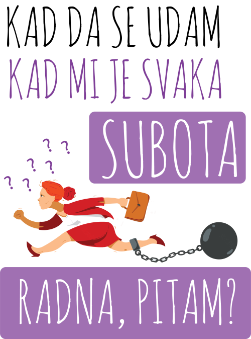 Ženska bela majica - Kad da se udam?