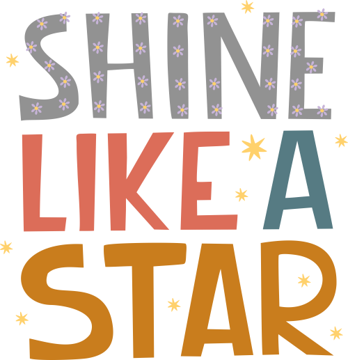 Ženska bela majica - Shine Like A Star