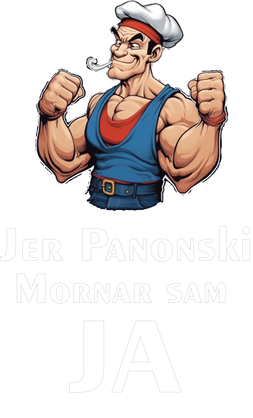 Muška crna majica - Panonski mornar