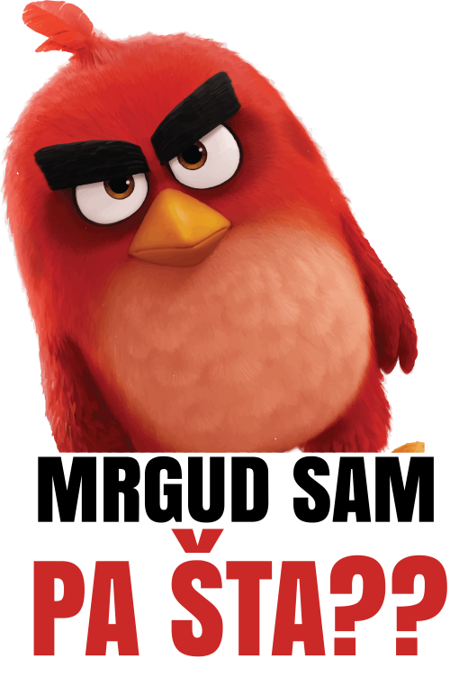 Muška bela  majica - Mrgud sam pa šta?