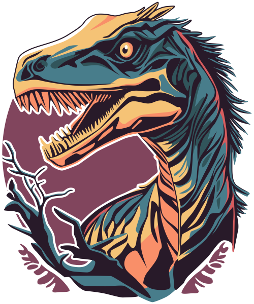 Muška crna majica - Dinosaurus 2