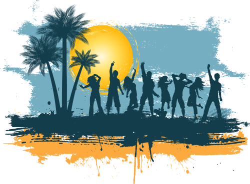 Muška bela majica - Leto žurka