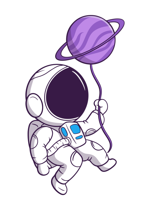 Muška bela majica - Astronaut 2