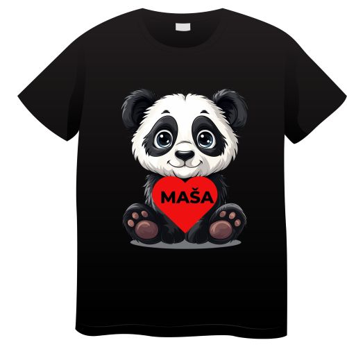 Dečija crna majica - Panda 2 
