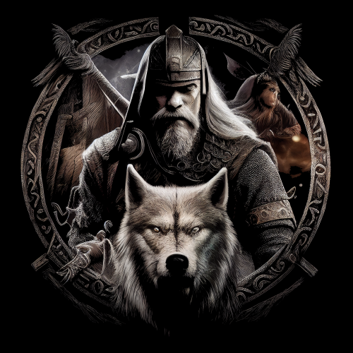 Unisex crni Duks - Vitez i Vuk