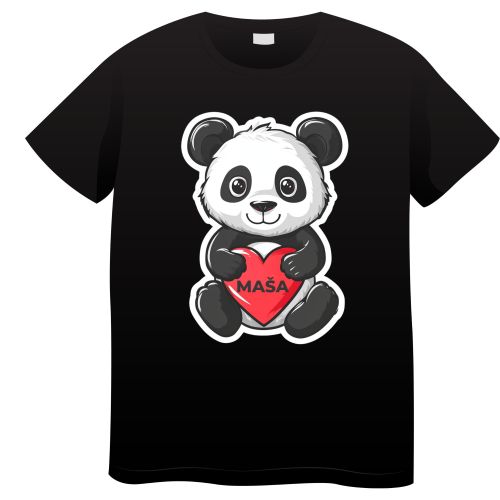 Dečija crna majica - Panda 3 