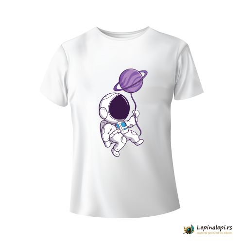 Muška bela majica - Astronaut 2 