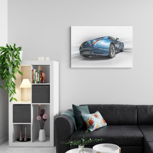 Plavi automobil r7 