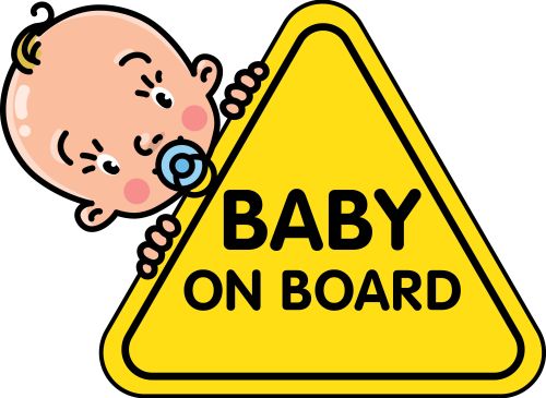 Samolepljive nalepnice - Beba u autu 