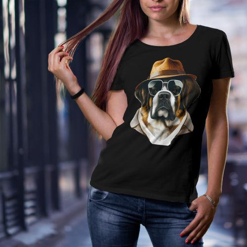 Crna ženska majica - Bernardinac 