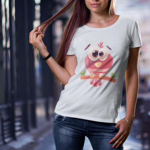 Ženska bela majica - Bird 1 