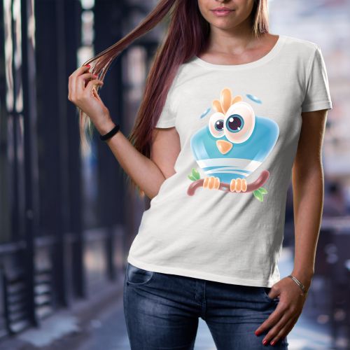 Ženska bela majica - Bird 2 