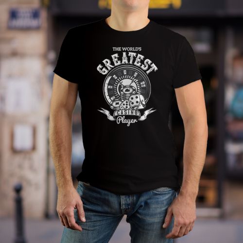 Muška crna majica - Casino 