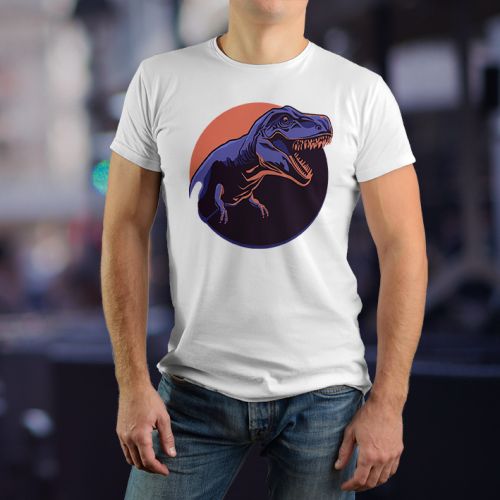 Muška bela majica - Dinosaurus Trex 