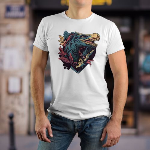 Muška bela majica -  Dinosaurus 