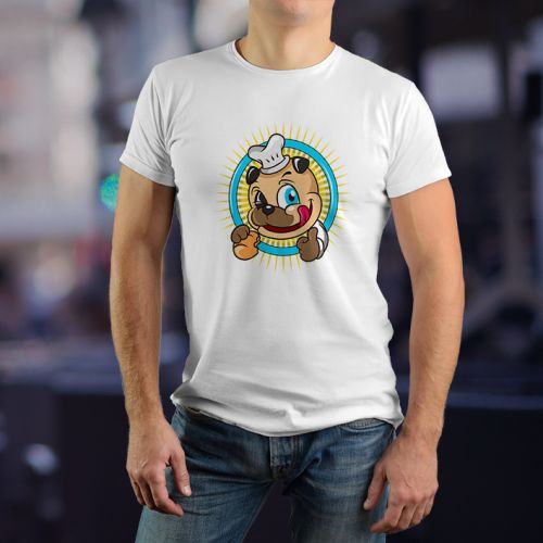 Muška bela majica - Pas kuvar 