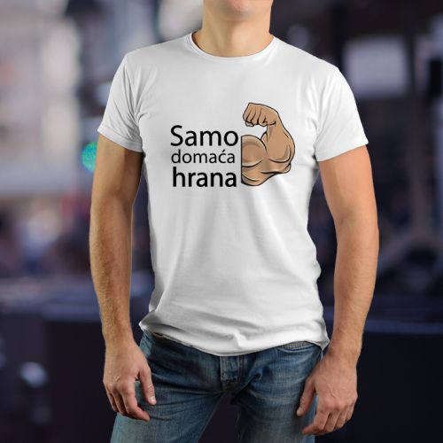 Bela muška majica -  Samo domaća hrana 