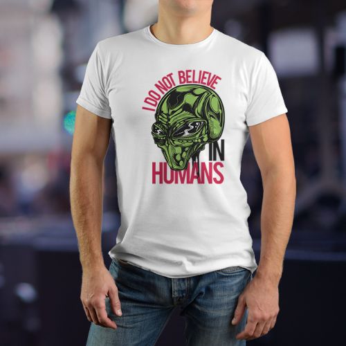 Muška bela majica - Alien 