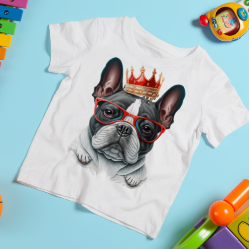 Bela dečija majica - Francuski buldog 