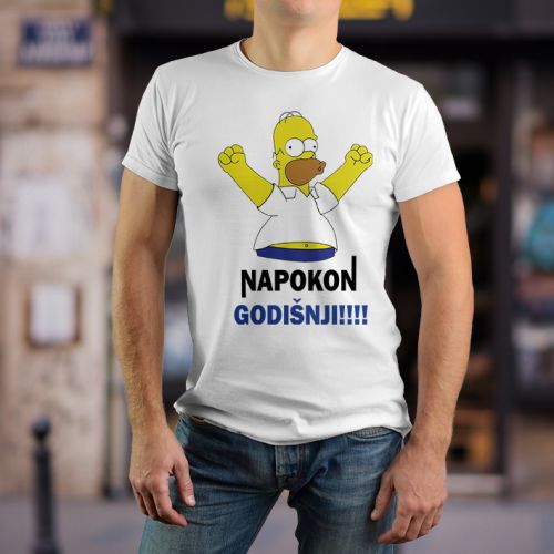 Bela muška majica - Napokon godišnji!!! 