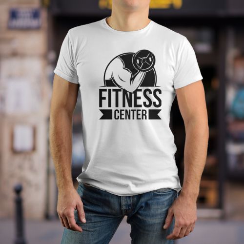 Bela muška majica -  Gym 7 