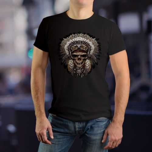 Muška crna majica -  Indijanac 