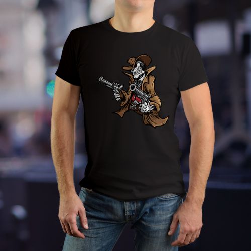 Muška crna majica - Kauboj 