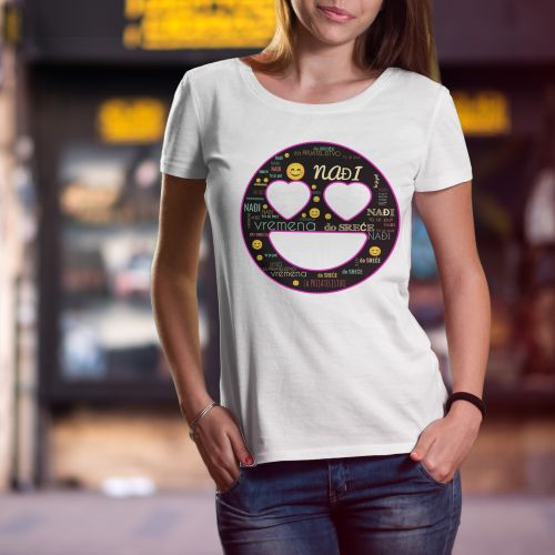 Ženska bela majica - Face 