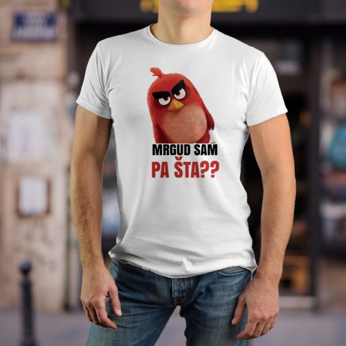 Muška bela  majica - Mrgud sam pa šta? 