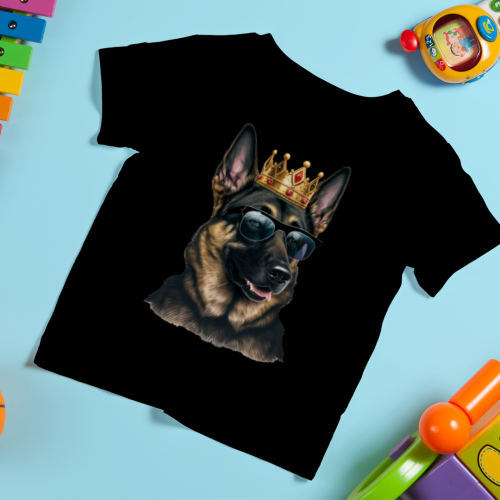 Crna dečija majica - Vučjak 