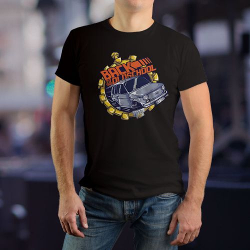 Muška crna majica  - Retro 