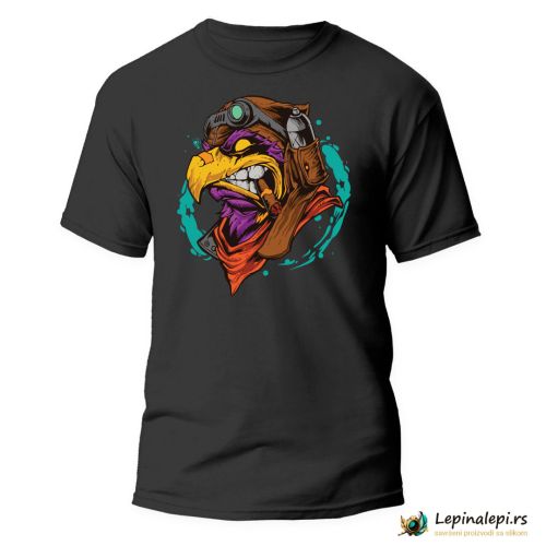 Muška crna majica - Orao pilot 