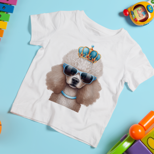 Bela dečija majica - Pudla 