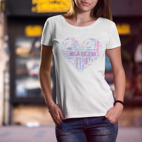 Ženska bela majica - Voljena 
