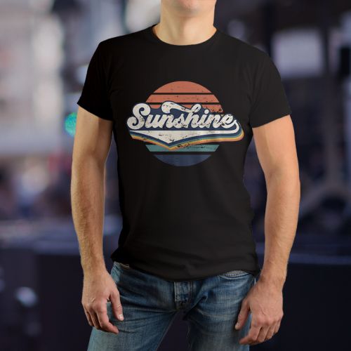 Muška crna majica - Sunshine 
