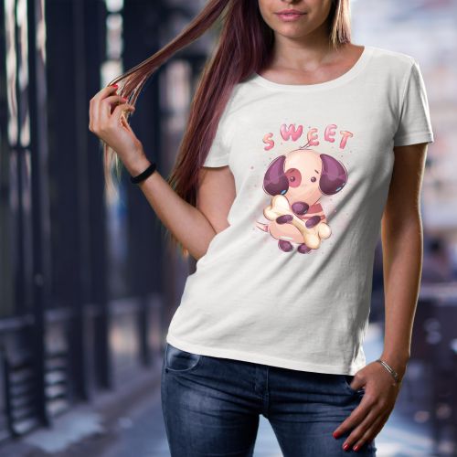 Ženska bela majica - Sweet 
