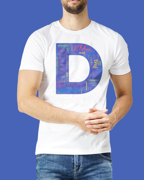 Muška bela majica - D kao deda 