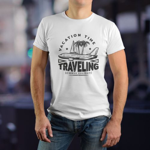 Muška bela majica - Travel 