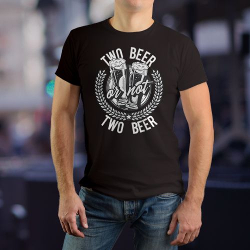 Muška crna majica - Two beer 