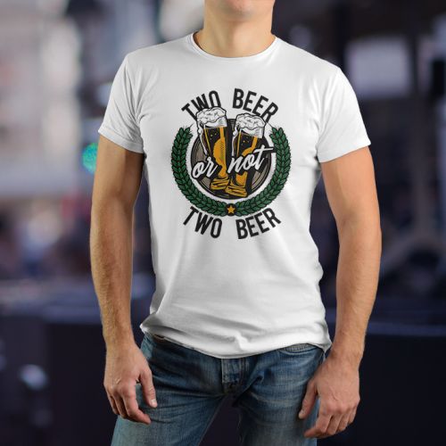 Muška bela majica - Two Beer 